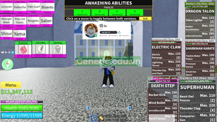 Tặng acc Blox Fruit Free, chia sẻ tài khoản VIP chưa ai lấy