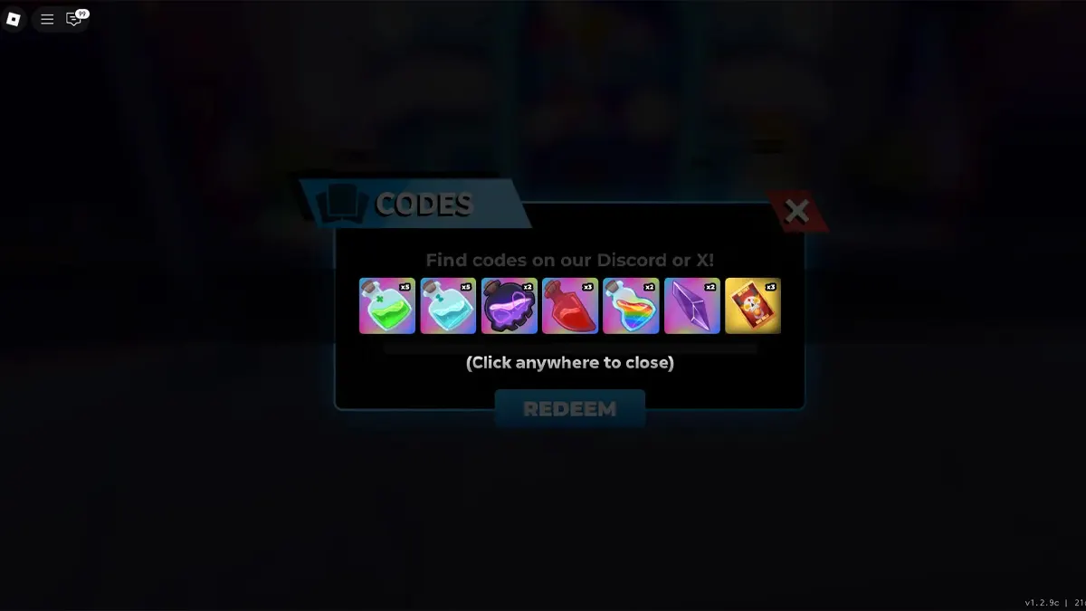 Hướng dẫn cách nhập code Anime Card Clash - bước 3