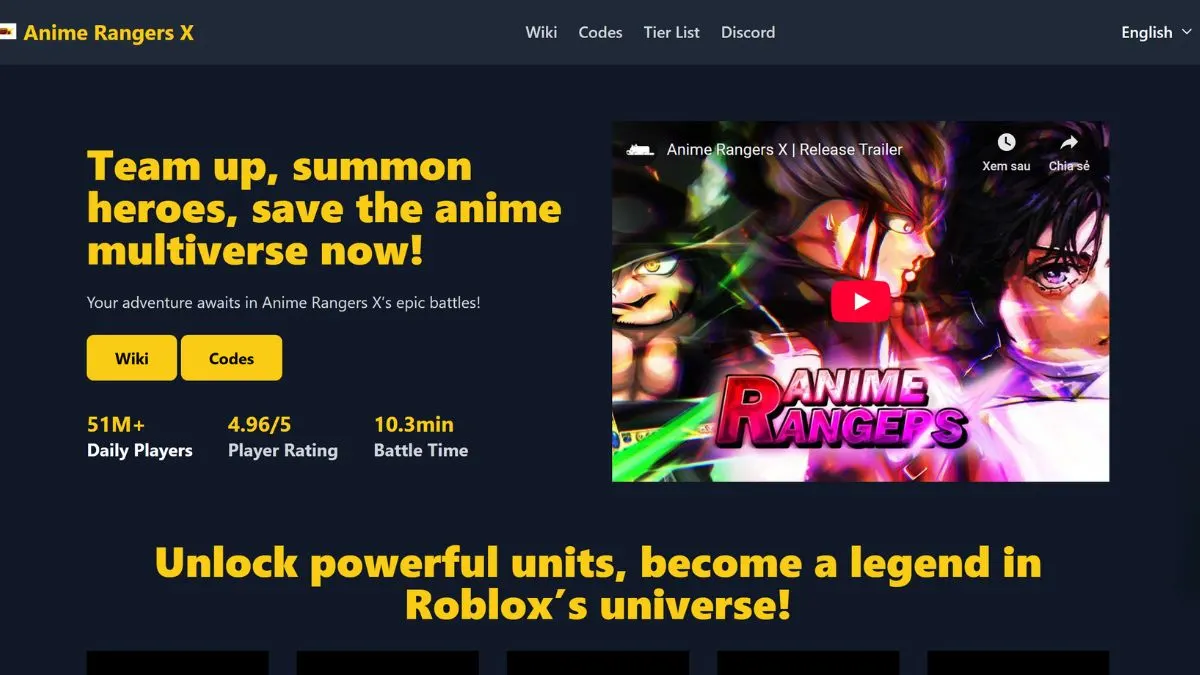 Cách nhận thêm code Anime Rangers X mới nhất