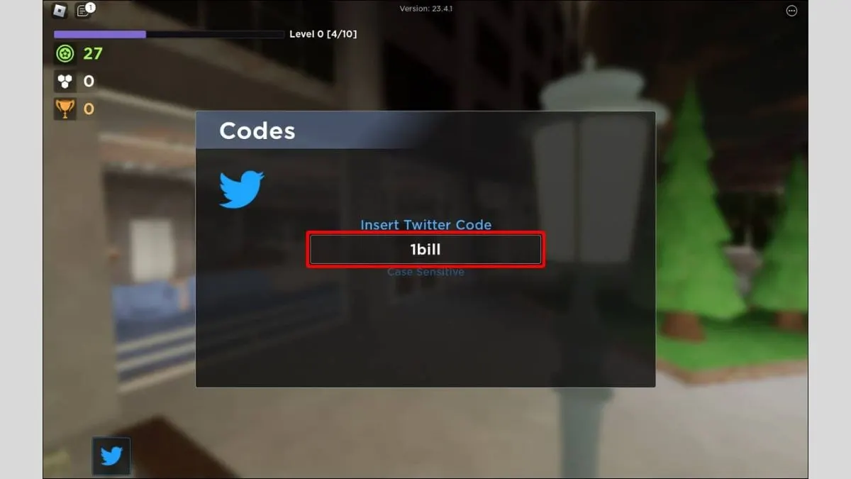 Cách nhập code Evade bước 2