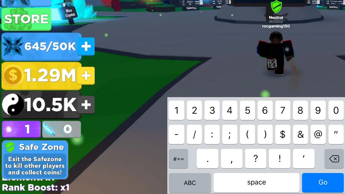 Cách nhập code Ninja Legends bước 3