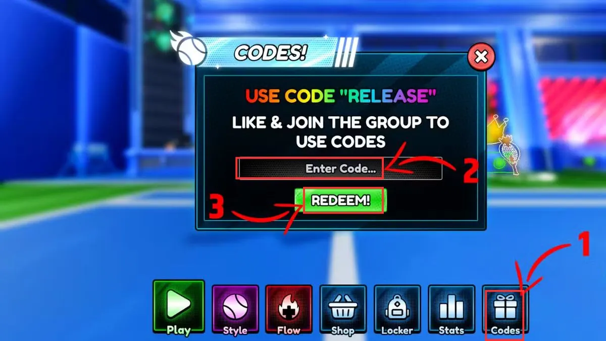 Hướng dẫn cách nhập code Tennis Zero