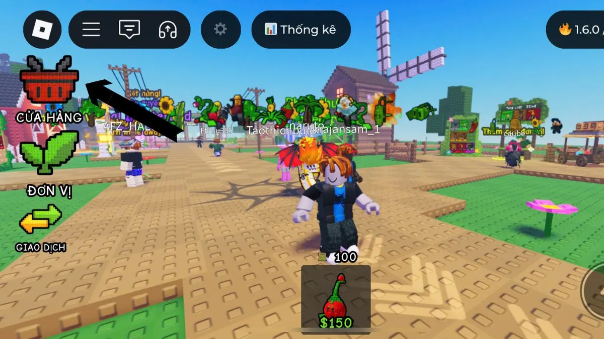 Hướng dẫn cách nhập code Garden Tower Defense bước 1